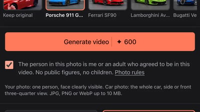 Generate, then grab it from My videos